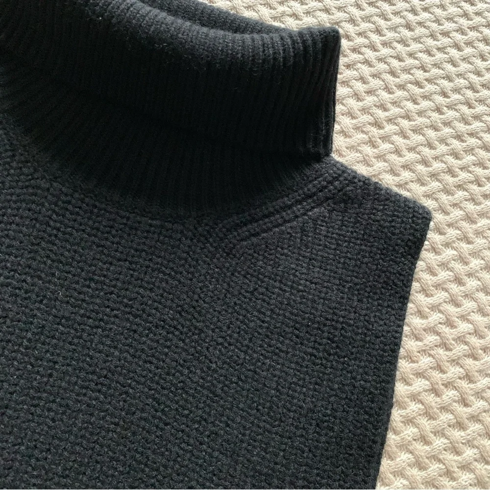 COS Black Wool Cashmere Roll Neck Collar (NEW) - Picture 3 of 10